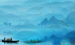 水墨山水画 