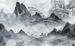 屏风山水画 