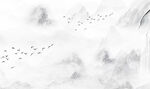 灰色山水画