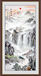 竖幅山水画