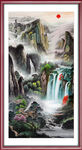 竖幅山水画 