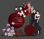 手绘Q版新郎新娘指示牌