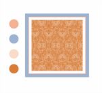 古典花纹四方连续丝巾印花图案