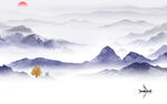 高端 新品背景山水 TIf分层