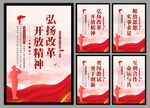 改革开放精神党建海报