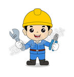 卡通钳工修理工全新素材版