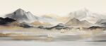 山水画背有靠山装饰画