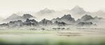 家有靠山山水装饰画