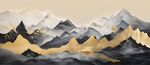 新中式水墨手绘山水画
