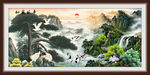 巨幅国画松鹤延年图装饰画