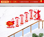 党建楼梯文化墙
