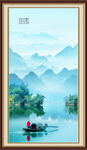 竖幅山水画