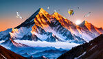 金色雪山