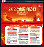 2023全国消防日展板