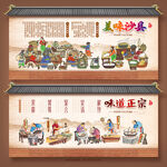 沙县小吃背景墙