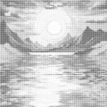 风景圆点激光镂空画