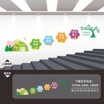 学校园楼梯楼道文化墙