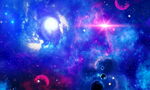 宇宙星空漩涡星球装饰画