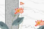 莲花背景墙