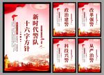 警队文化党建海报