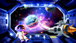 星空宇宙航天员吊顶图