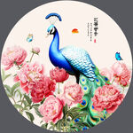 国画孔雀