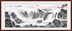 水墨山水中国画 