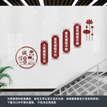 诚信楼梯文化墙