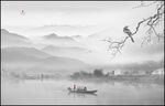 意境水墨山水画