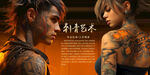 纹身刺青艺术壁画广告背景设计