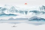 意境瀑布山水