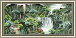 聚宝盆山水画 