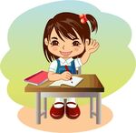 卡通小女孩
