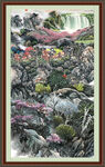山水竖幅 