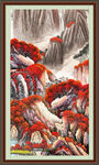 山水竖幅 