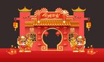 2024龙年拱门新中式中国风