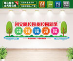 创建文明校园文化墙