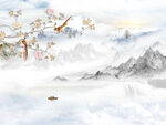 大理石纹山水背景