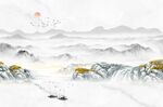 新中式水墨山水画