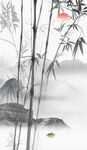 竖幅水墨竹子