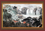 聚宝盆山水画 