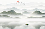 意境山水背景