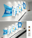 企业楼梯文化墙