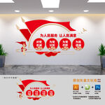 为人民服务党建文化墙