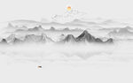 新中式水墨山水画