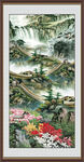 招财山水画 