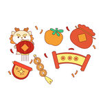龙年贴纸 