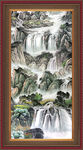 装饰山水画 