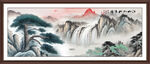 迎客松山水画