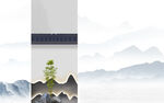 中式微派建筑背景